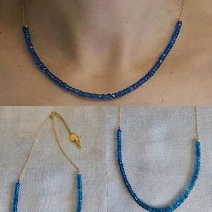 Apatites beads, sterling silver gold plated Chocker/Necklace